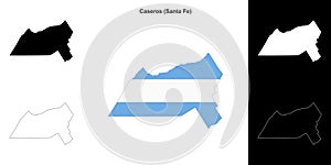 Caseros outline map