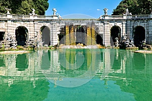 Caserta Campania Italy. The Royal Palace. The fountain of Aeolus