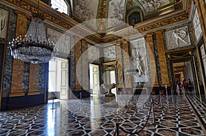 The splendid Royal Palace of Caserta, its interiors