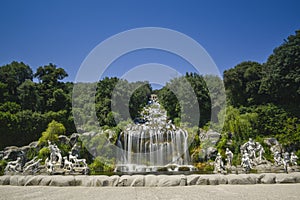 Caserta royal palace, statue in great waterfall