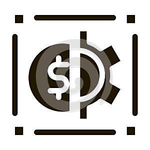 cash account credentials icon Vector Glyph Illustration