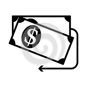 Cash Back Dollar Banknotes Icon