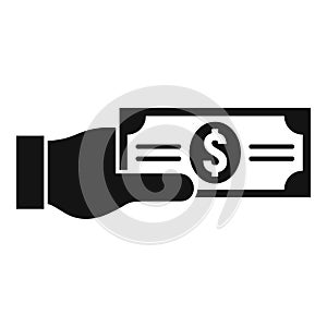 Cash back icon, simple style