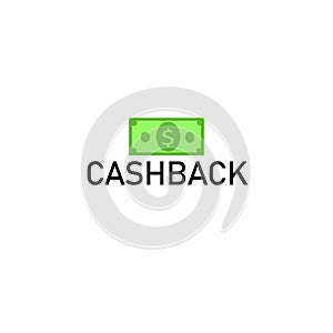 cash back rebate, thin line web symbol on white background