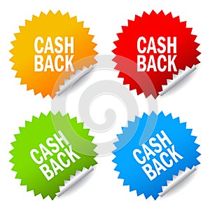 Cash back stickers
