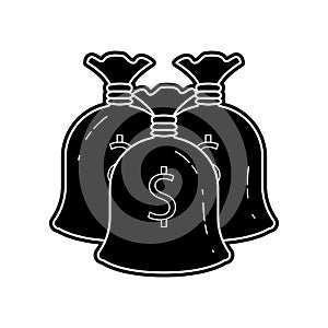 cash bags icon. Element of Banking for mobile concept and web apps icon. Glyph, flat icon for website design and development, app