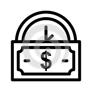 Cash clock icon