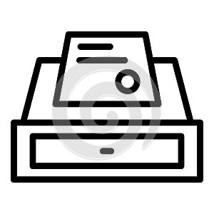 Cash deck icon outline vector. Register machine