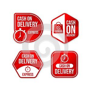 Cash on delivery express design logo collection