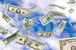 Cash falling from the sky