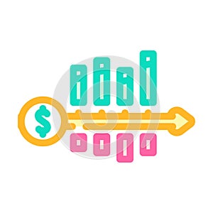 cash flow analysis color icon vector illustration