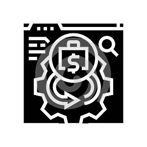 cash flow analysis glyph icon vector illustration