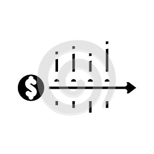 cash flow analysis glyph icon vector illustration