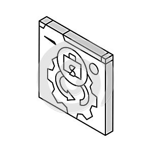 cash flow analysis isometric icon vector illustration