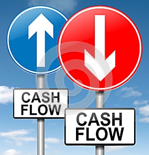 Cash flow concept. photo