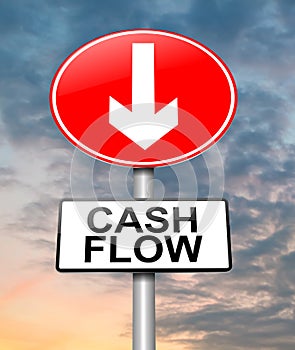 Cash flow concept. photo