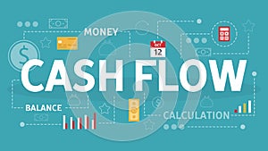 Cash flow concept. Idea of financial growth