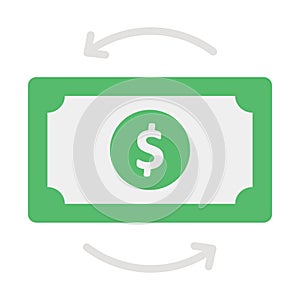 Cash flow, dollar,  Vector Icon which can easily modify
