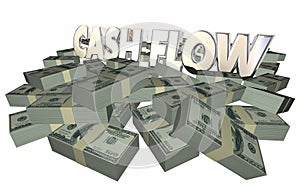 Cash Flow Money Piles Stacks Income Earnings Finances