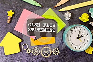 Cash-Flow Statement text write on a paperwork isolated on office desk