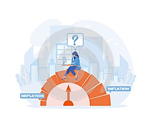 Cash Flow Vector Illustration Concept Showing cash coin flowing from a water tap.