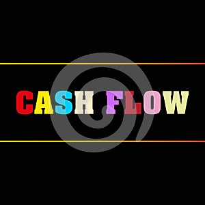 cash flow word block on black