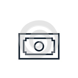 cash icon vector from busines and finace concept. Thin line illustration of cash editable stroke. cash linear sign for use on web