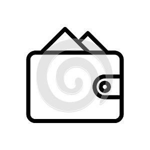 Cash vector thin line icon