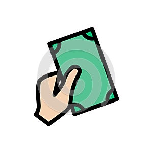 Cash  vector thin line icon