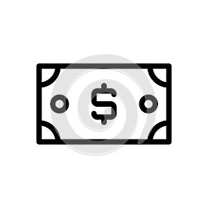 Cash vector thin line icon