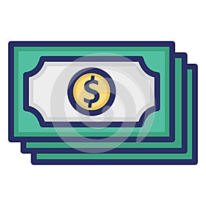 Cash  Isolated Vector icon which can easily modify or edit photo