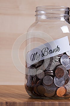 Cash Jar Filled for my Bank