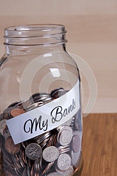 Cash Jar Filled for my Bank