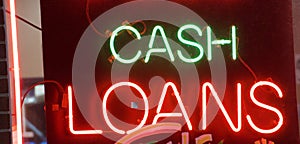 Cash Loans Neon Sign