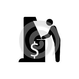 cash machine and card,icon vector illustration design