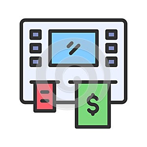 Cash Machine Icon Image.