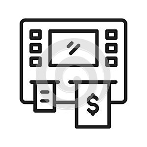 Cash Machine Icon Image.