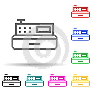 cash machine multi color style icon. Simple thin line, outline vector of web icons for ui and ux, website or mobile application