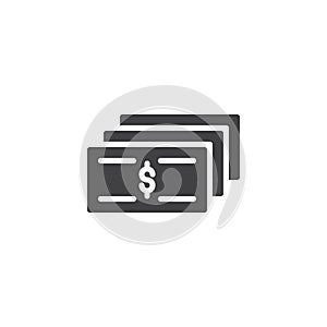 Cash money vector icon