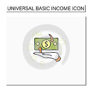 Cash payment color icon