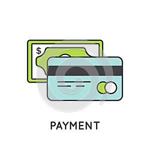 Cash and Plastic Credit or Debit Card Payment Methods
