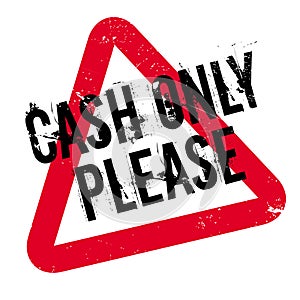 Cash Only Please rubber stamp