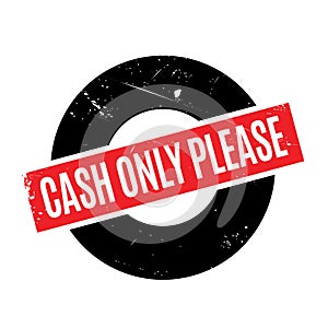 Cash Only Please rubber stamp