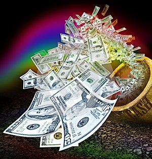 Cash pot rainbow photo