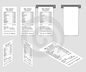 Cash receipt set