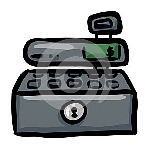 Cash Register - Hand Drawn Doodle Icon