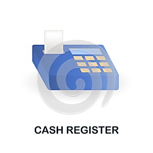 Cash Register icon. 3d illustration from online store collection. Creative Cash Register 3d icon for web design