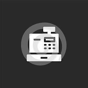 cash register icon. Filled cash register icon for website design and mobile, app development. cash register icon from filled