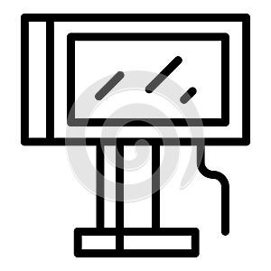 Cash register icon outline vector. Machine pos