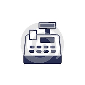 cash register icon on white